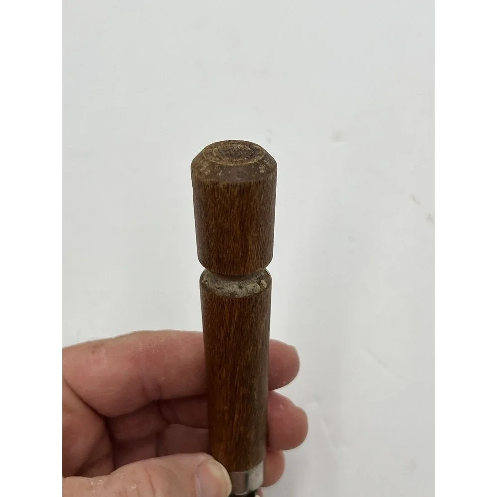 Vintage BONNY USA Bottle Can Opener Wood Handle Kitchen Bar Tool 6.5